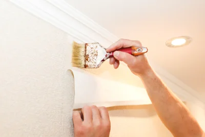 Pose de papier peint à la Latette — revêtements muraux et toiles de verre